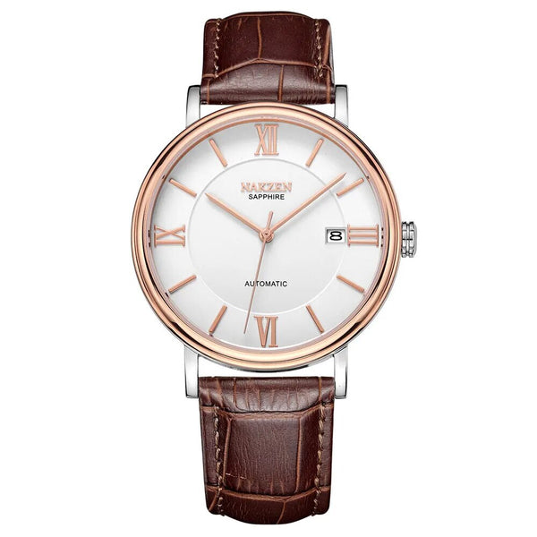 NAKZEN Men’s Automatic Watch – Leather Strap, Miyota 9015