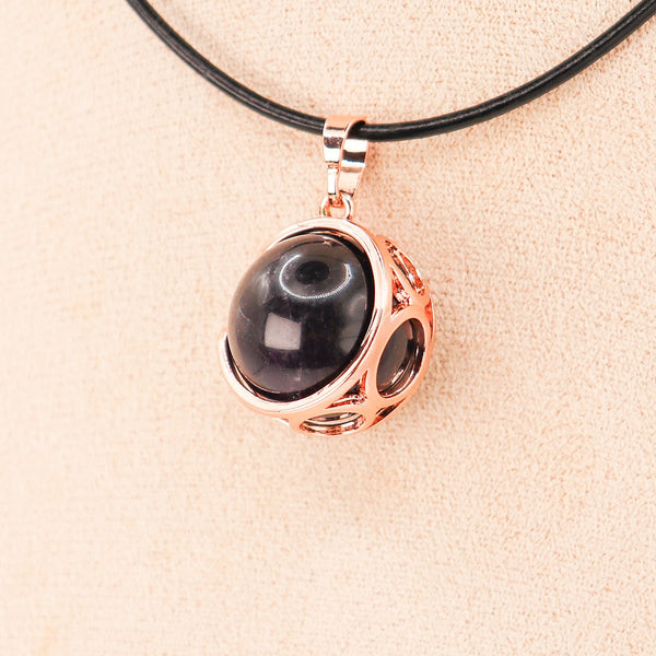 Amethyst Moon Sphere Pendant