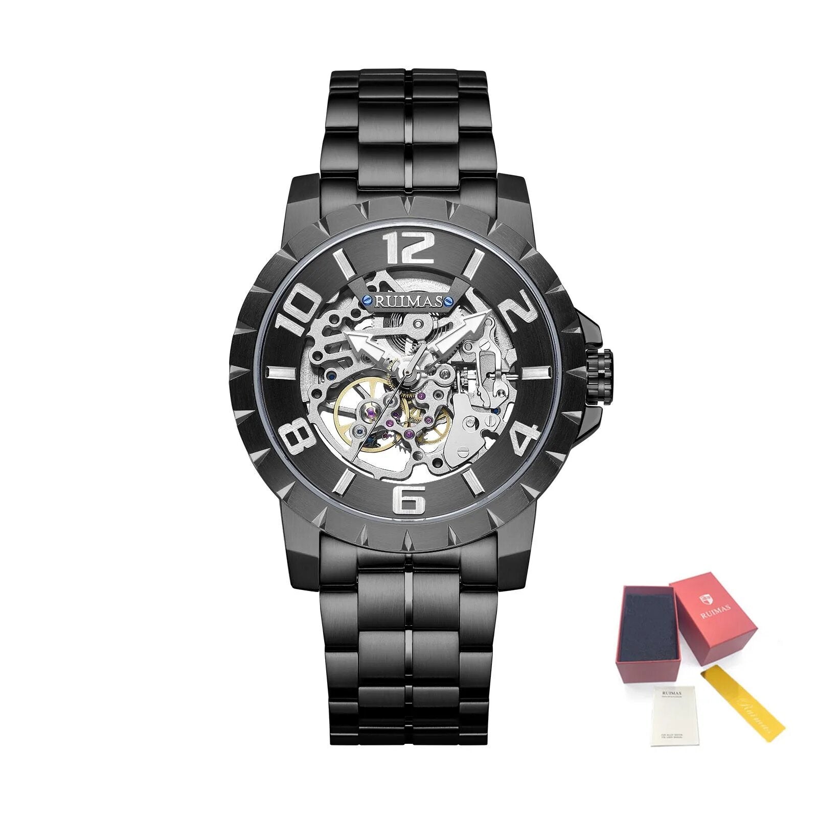 RUIMAS Men’s Automatic Watch – Stainless Steel, 5ATM Waterproof