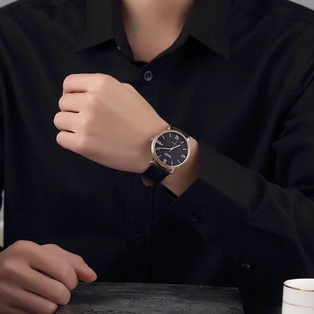 NAKZEN Men’s Automatic Watch – Leather Strap, Miyota 9015
