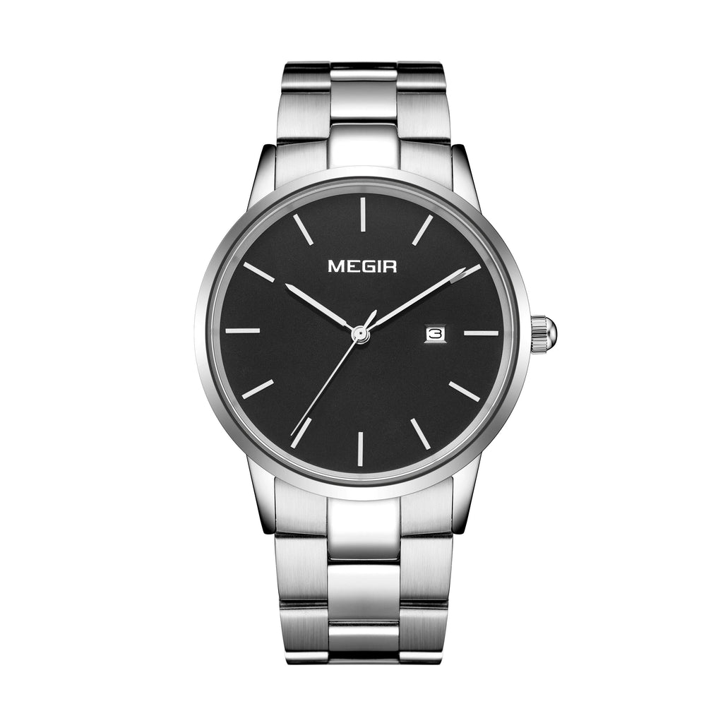 MEGIR Men’s Business Quartz Watch – Steel Band, Waterproof