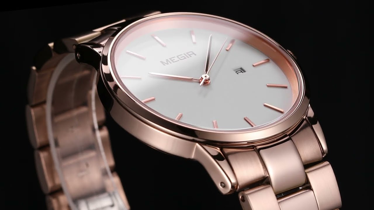 MEGIR Men’s Business Quartz Watch – Steel Band, Waterproof