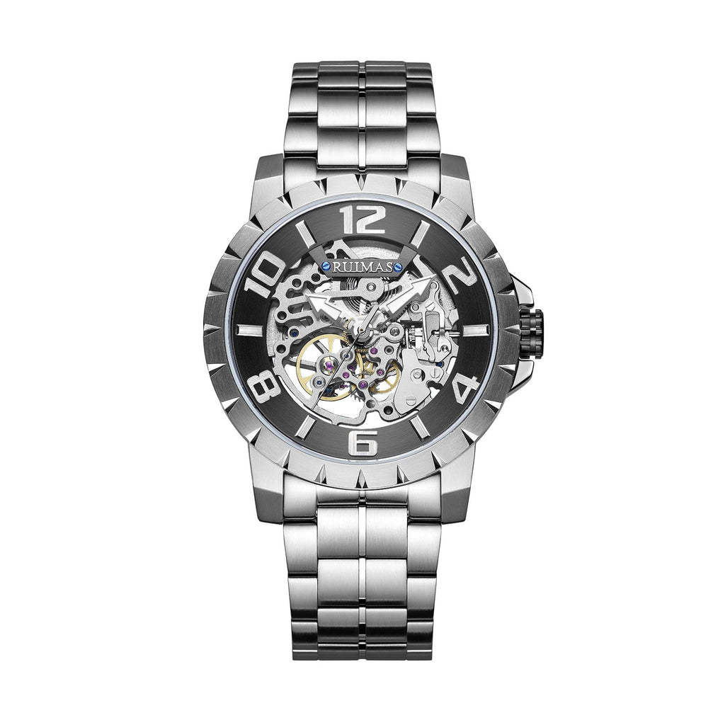 RUIMAS Men’s Automatic Watch – Stainless Steel, 5ATM Waterproof