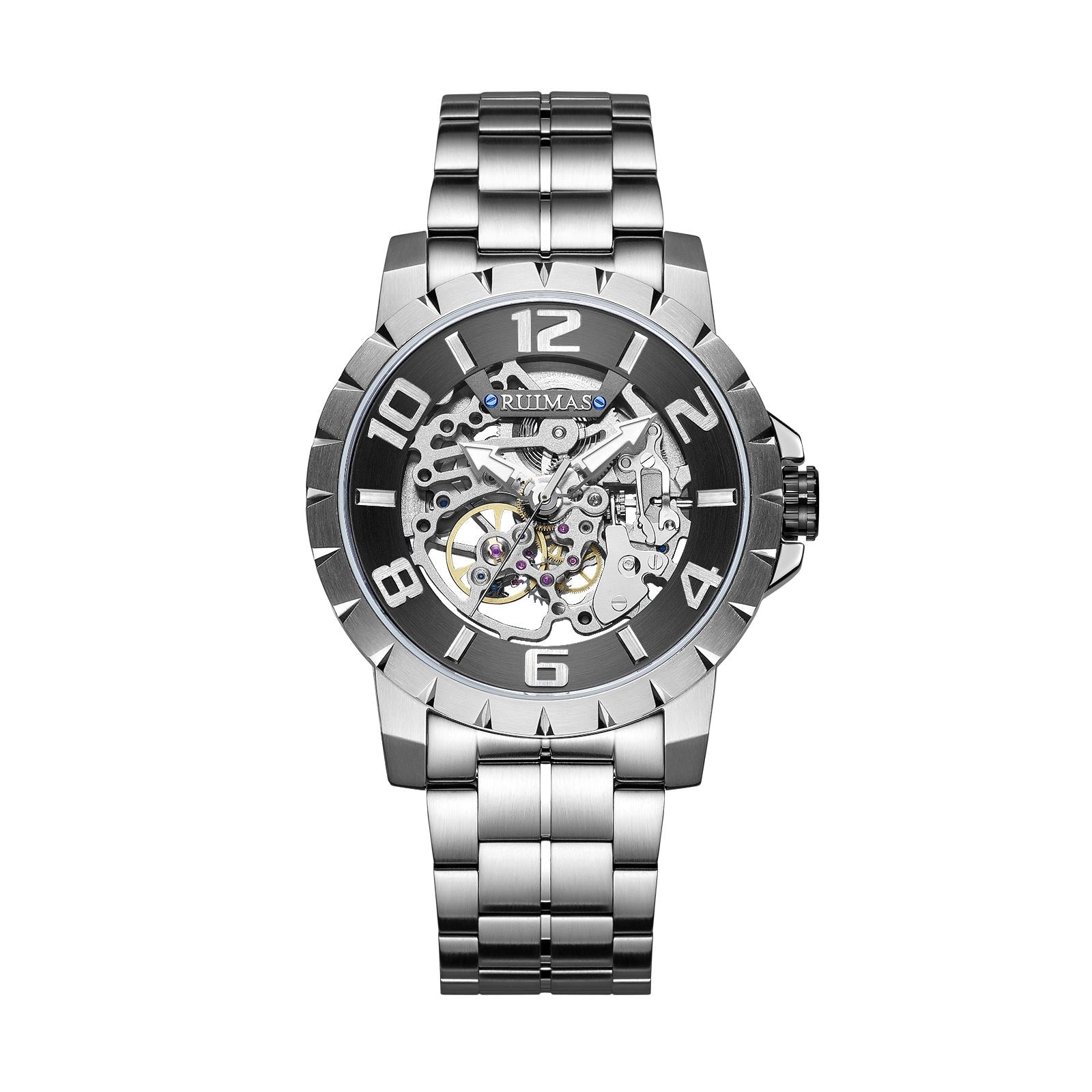 RUIMAS Men’s Automatic Watch – Stainless Steel, 5ATM Waterproof