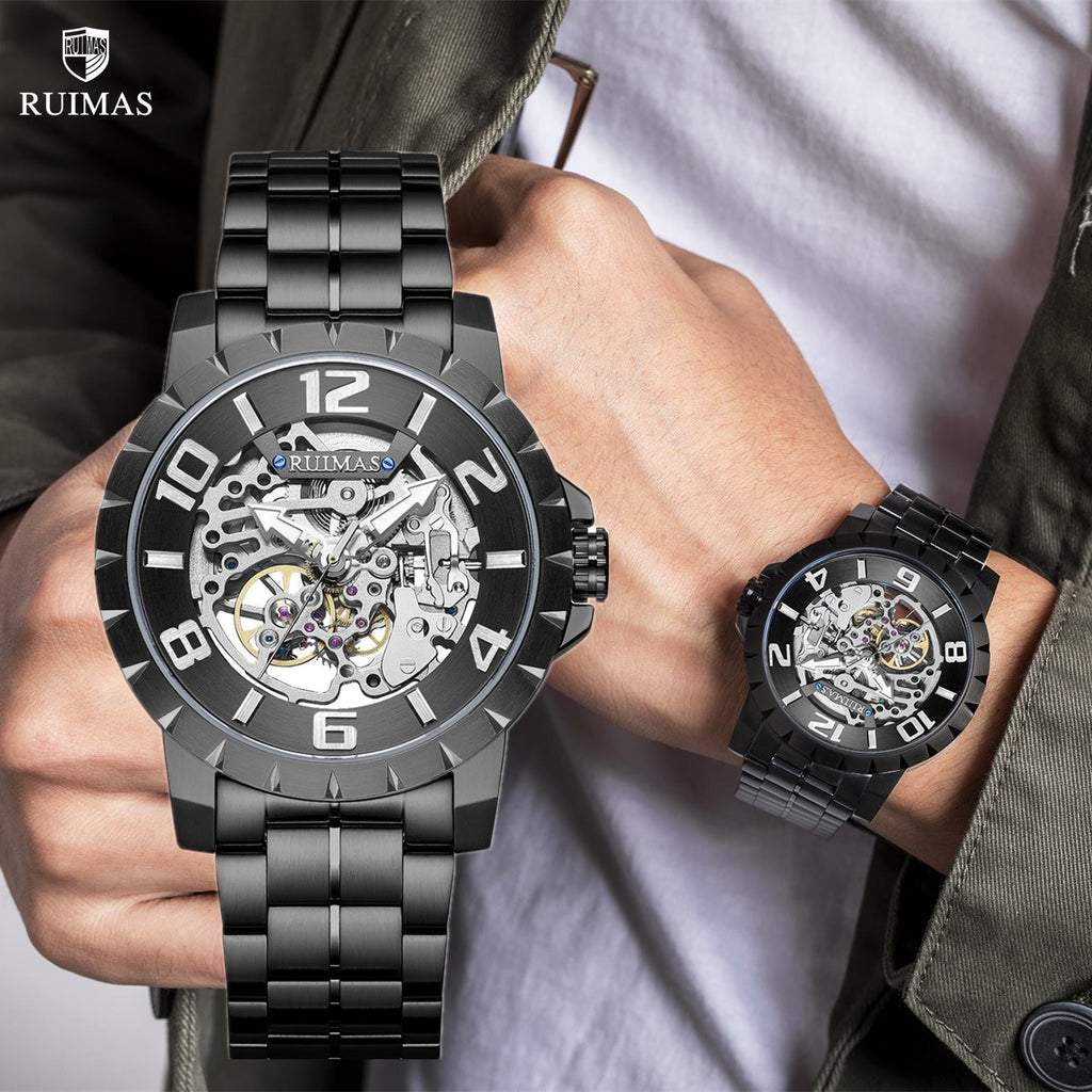 RUIMAS Men’s Automatic Watch – Stainless Steel, 5ATM Waterproof