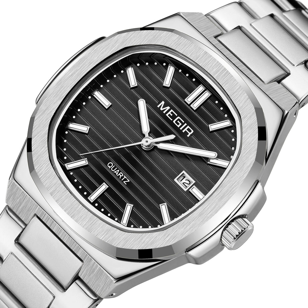 MEGIR Men’s Sport Quartz Watch – Stainless Steel, Luminous, Waterproof