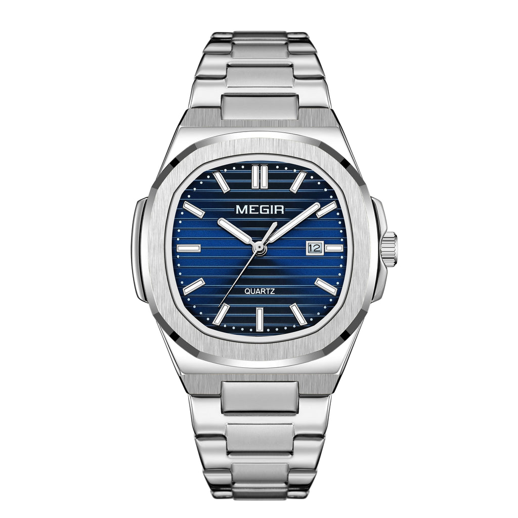 MEGIR Men’s Sport Quartz Watch – Stainless Steel, Luminous, Waterproof