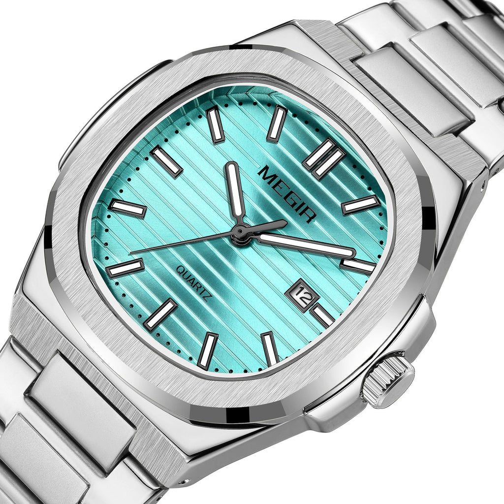 MEGIR Men’s Sport Quartz Watch – Stainless Steel, Luminous, Waterproof