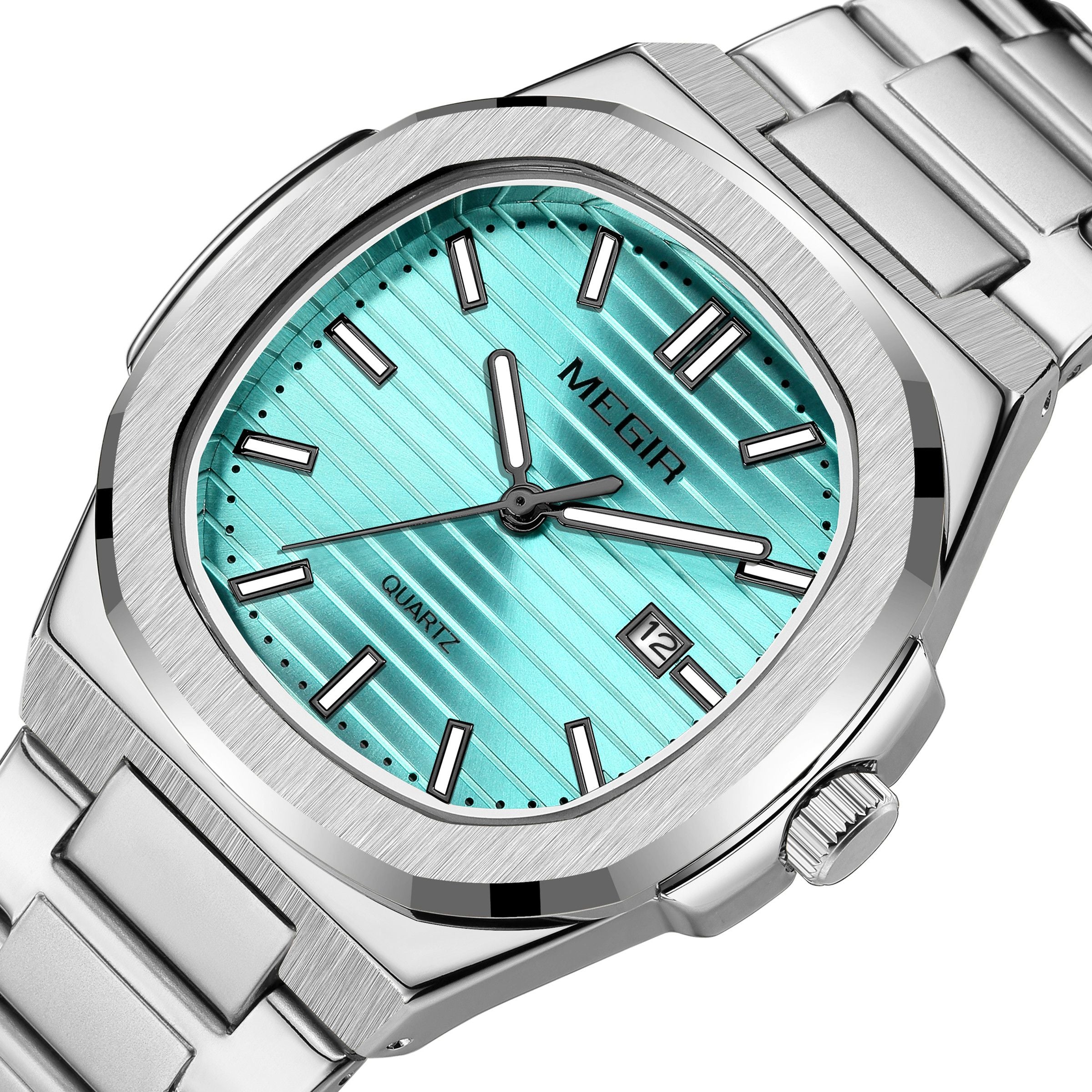 MEGIR Men’s Sport Quartz Watch – Stainless Steel, Luminous, Waterproof