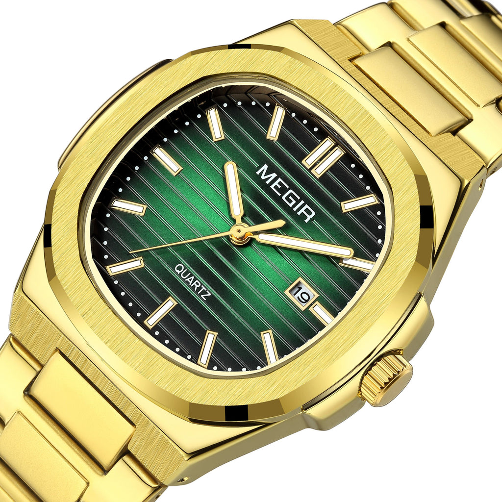 MEGIR Men’s Sport Quartz Watch – Stainless Steel, Luminous, Waterproof