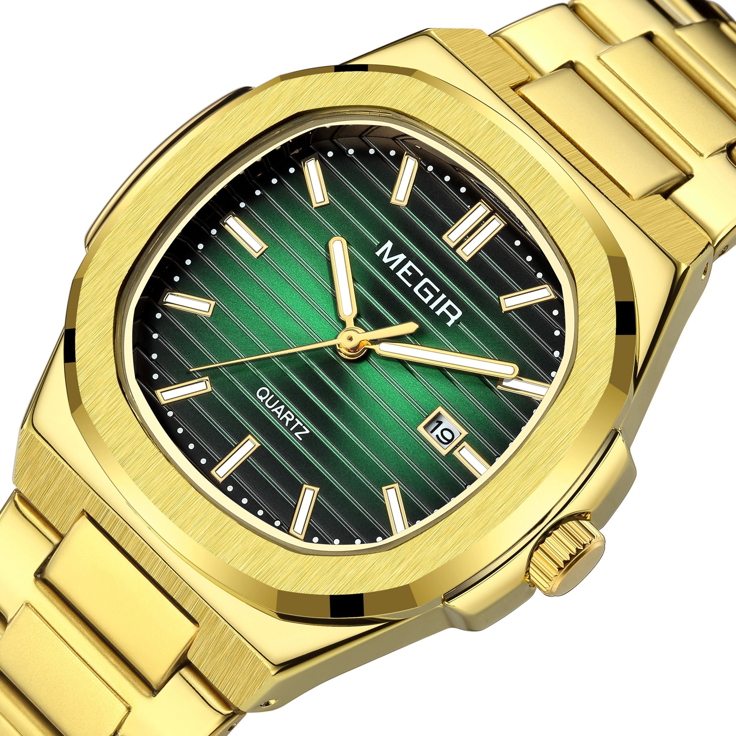 MEGIR Men’s Sport Quartz Watch – Stainless Steel, Luminous, Waterproof