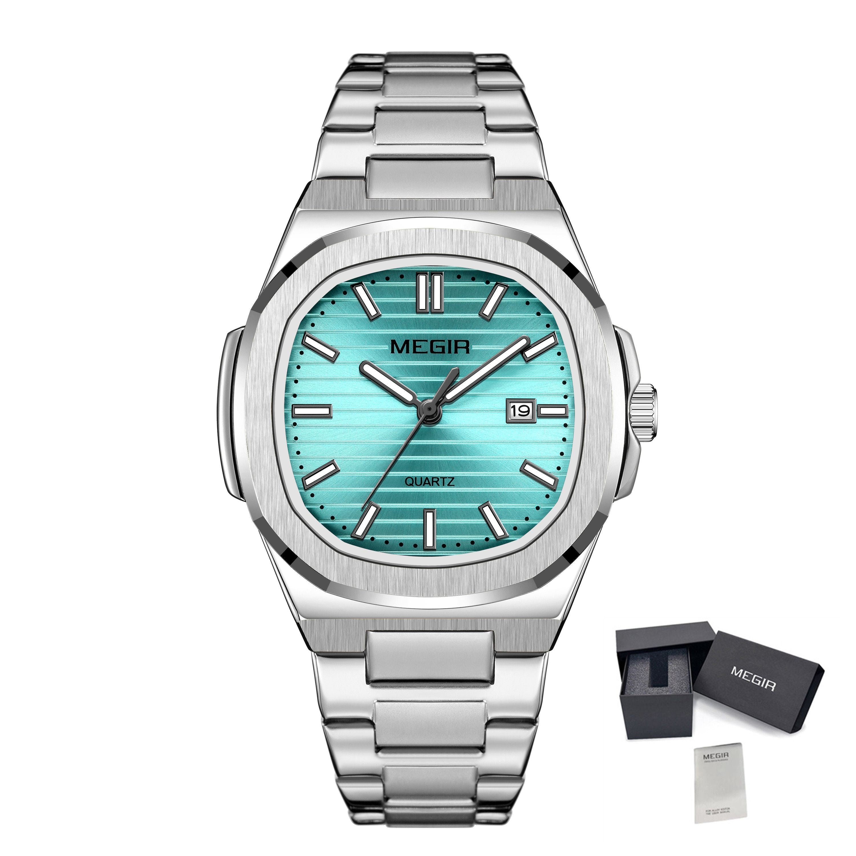 MEGIR Men’s Sport Quartz Watch – Stainless Steel, Luminous, Waterproof