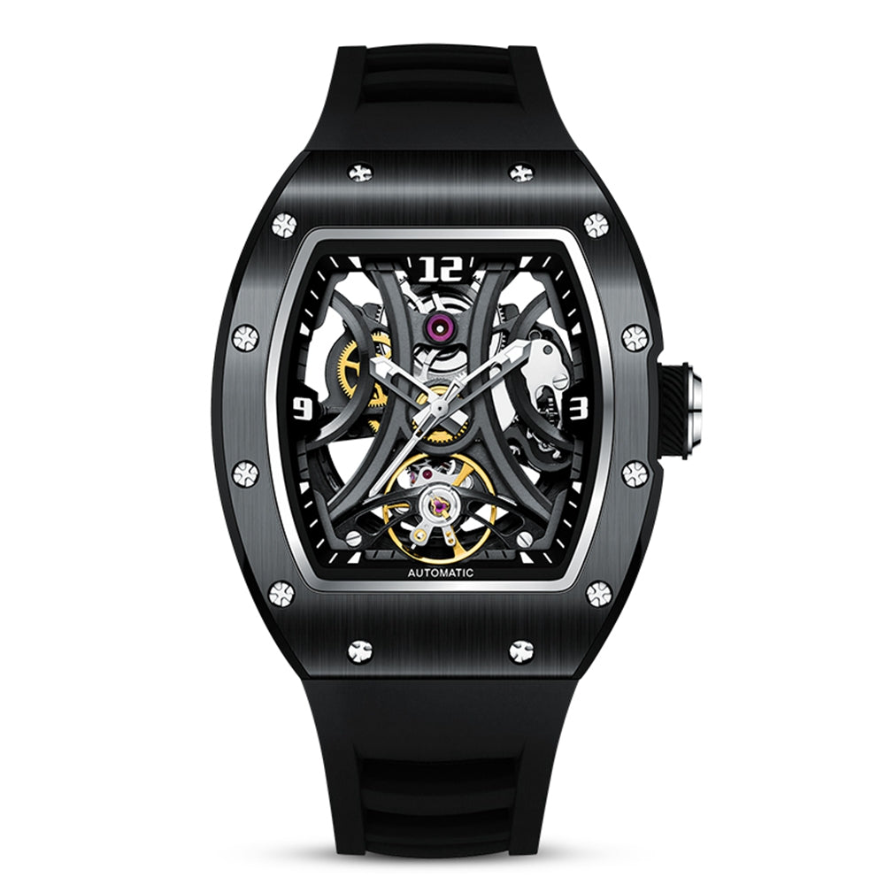 MEGIR Skeleton Men’s Automatic Watch – Luminous, Stainless Steel