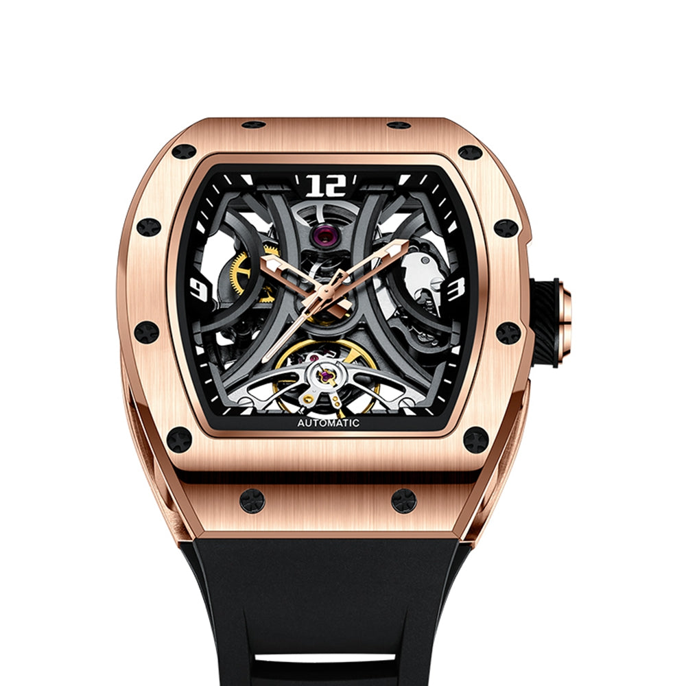 MEGIR Skeleton Men’s Automatic Watch – Luminous, Stainless Steel