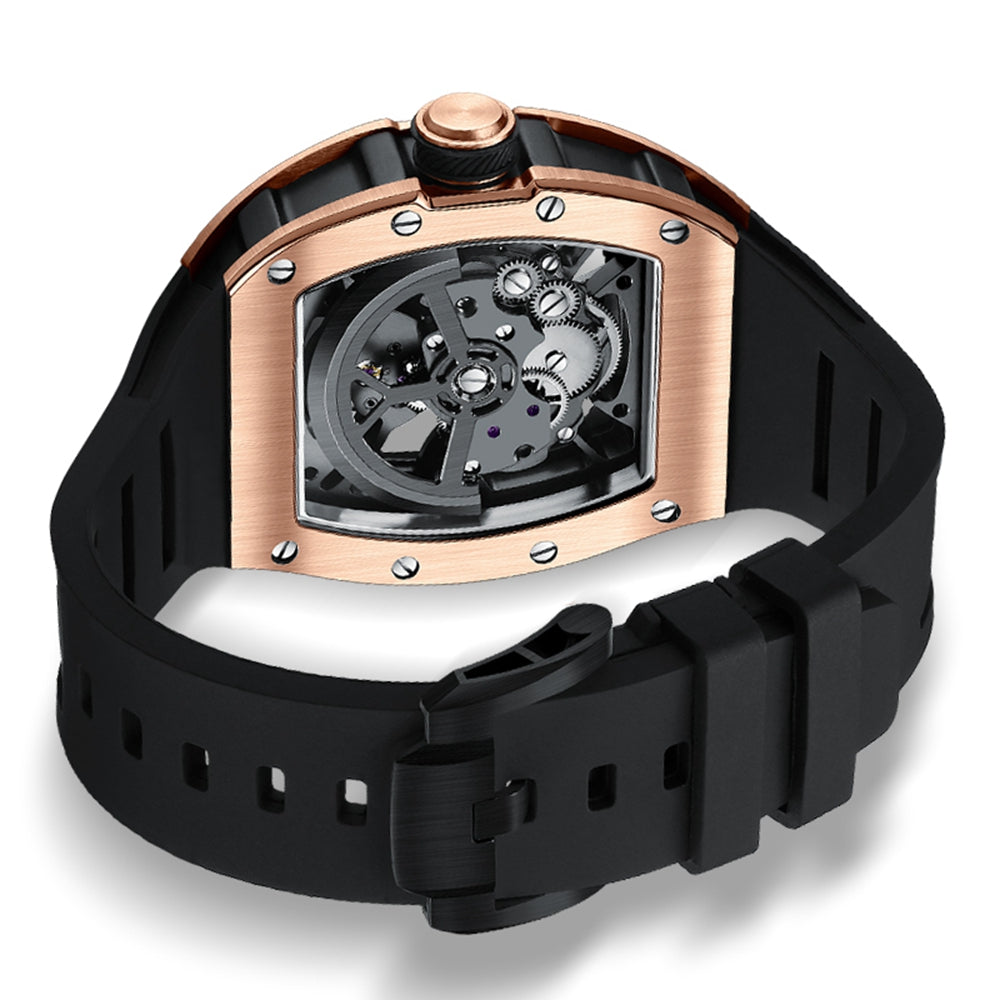MEGIR Skeleton Men’s Automatic Watch – Luminous, Stainless Steel