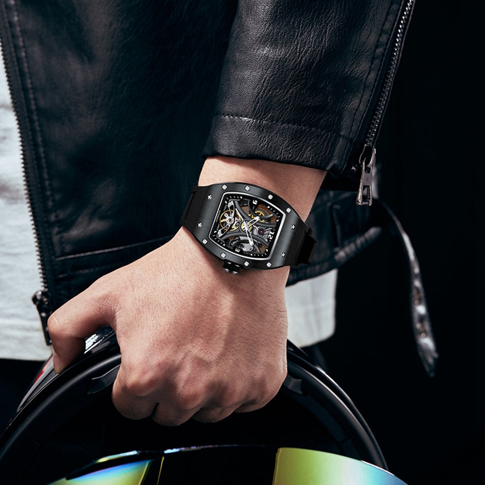 MEGIR Skeleton Men’s Automatic Watch – Luminous, Stainless Steel