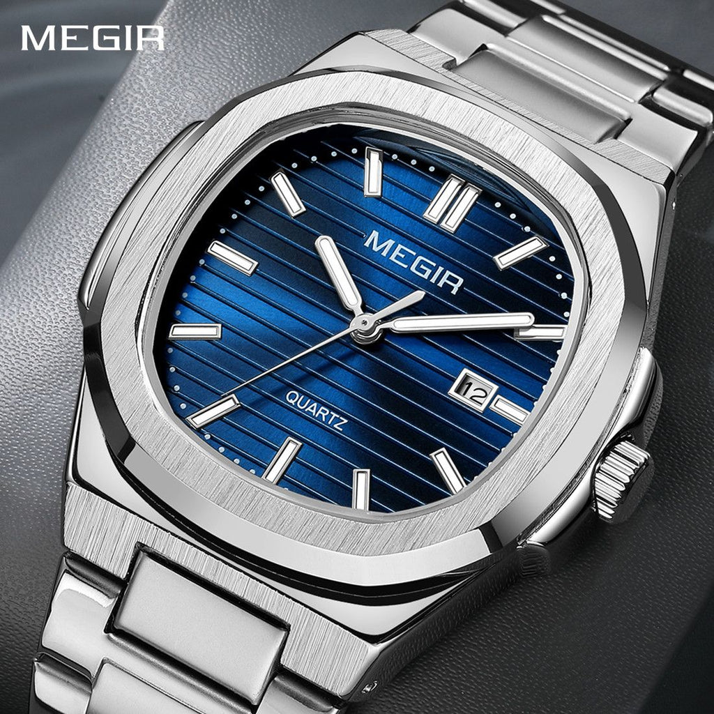 MEGIR Men’s Sport Quartz Watch – Stainless Steel, Luminous, Waterproof