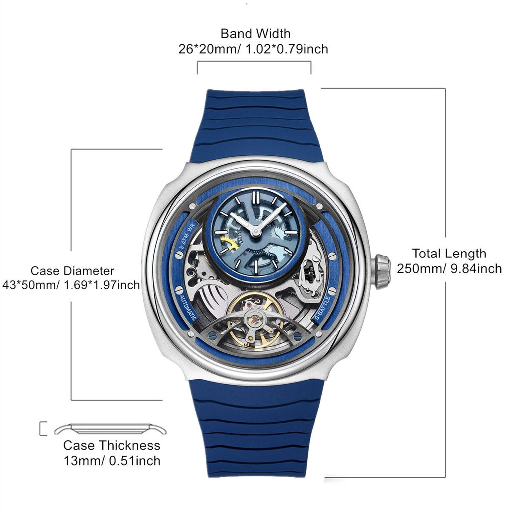 MEGIR Skeleton Men’s Sport Watch – Automatic, Waterproof, Luminous