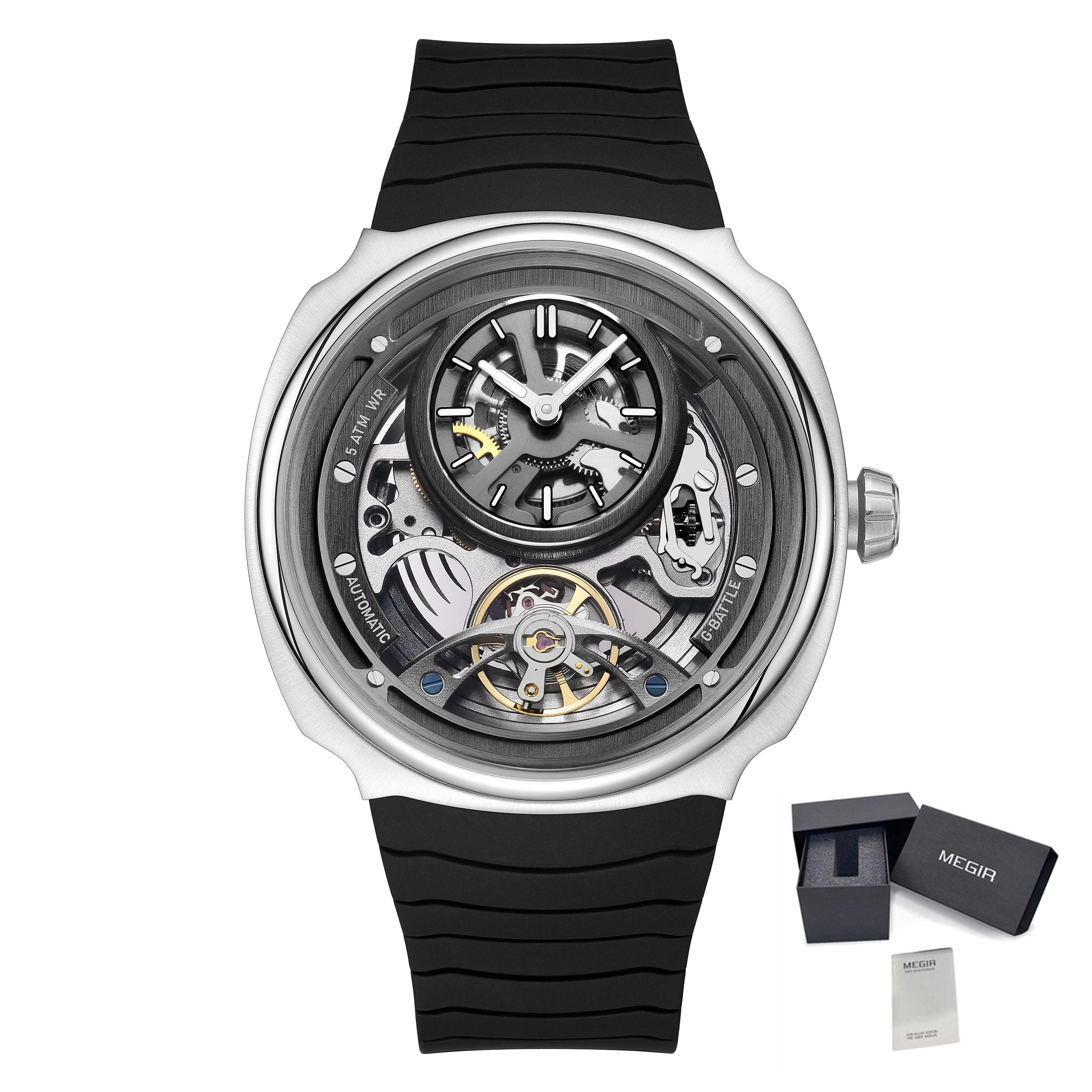 MEGIR Skeleton Men’s Sport Watch – Automatic, Waterproof, Luminous