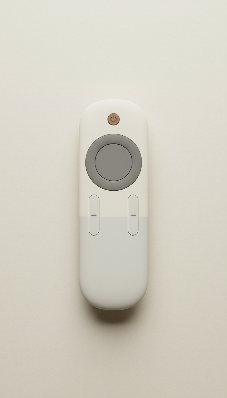 Minimalist Smart Remote with Glass Touchpad