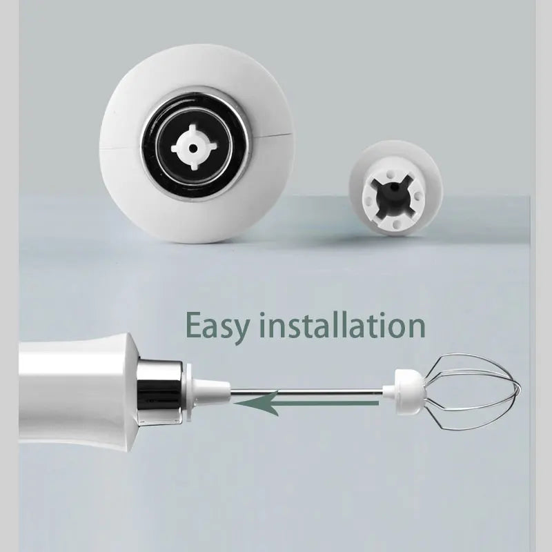 3-in-1 Electric Milk Frother – USB Rechargeable, 3 Speeds