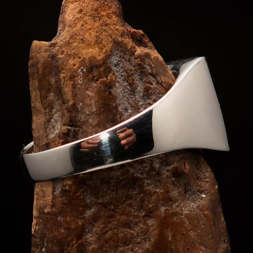 Excellent crafted Men's Swiss Flag Ring Switzerland - Sterling Silver