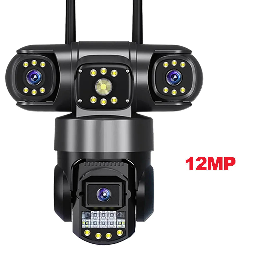 4-Lens Smart WiFi Security Camera with Color Night Vision
