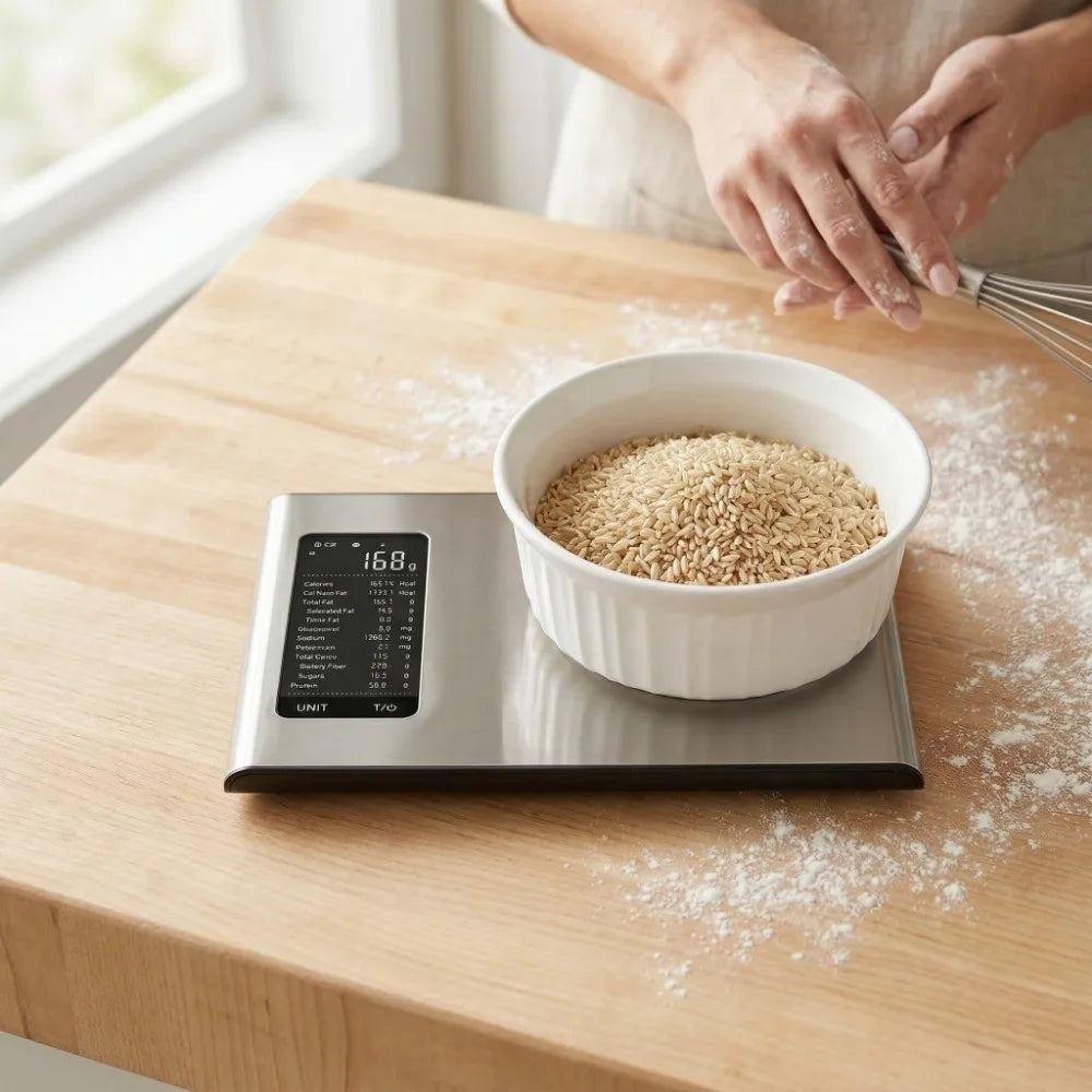 Smart Digital Kitchen Scale – 19 Nutrients Tracker, 10kg