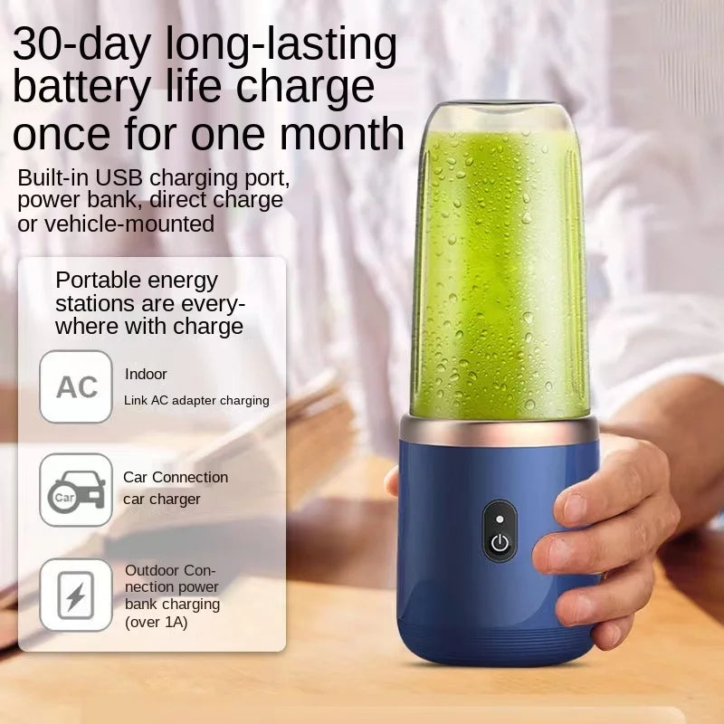 Portable Personal Blender – USB Rechargeable 6-Blade Juicer Cup