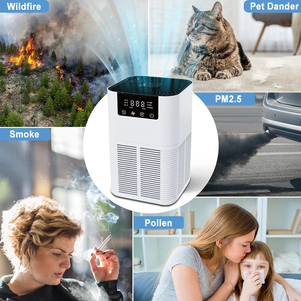 HEPA Air Purifier with Aromatherapy – Removes 99.97% of Allergens & Odors