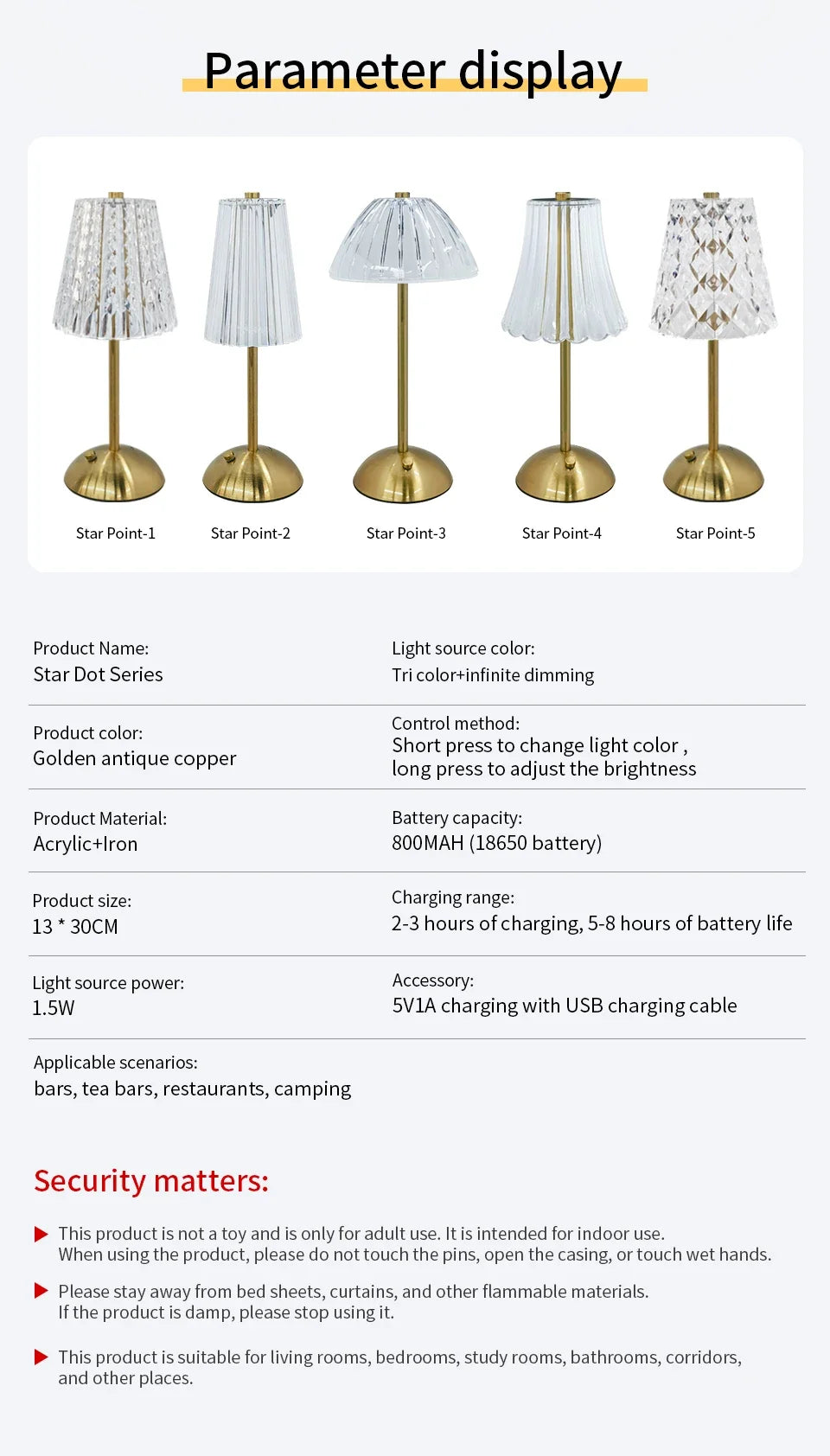 LED Touch Sensor Table Lamp – Dimmable, Rechargeable Wireless Night Light for Bedroom & Bar