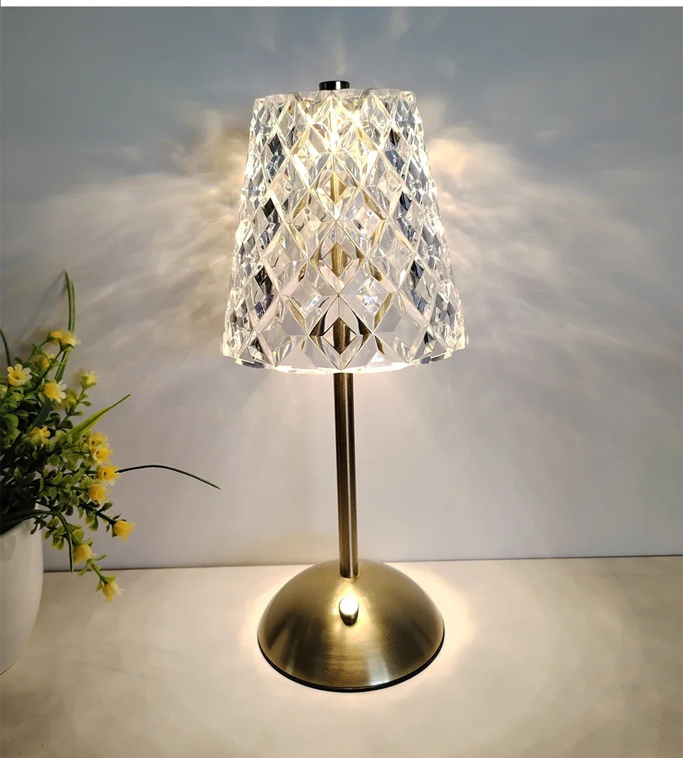 LED Touch Sensor Table Lamp – Dimmable, Rechargeable Wireless Night Light for Bedroom & Bar