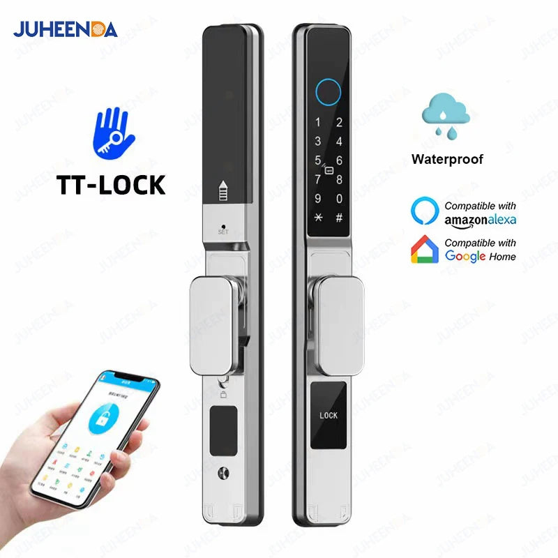 Smart Waterproof Sliding Door Lock with Bluetooth App Control