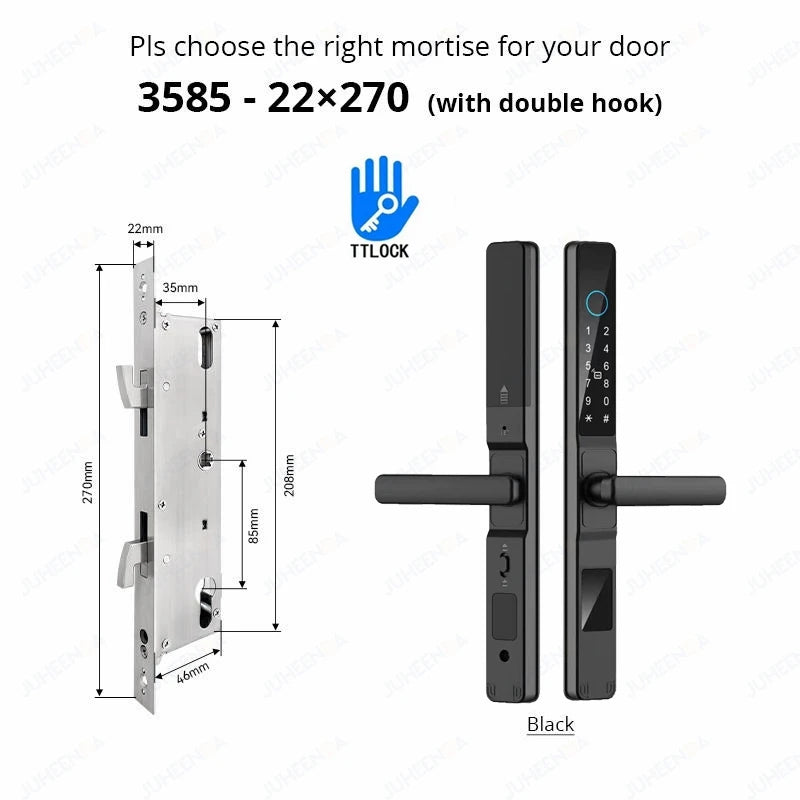 Smart Waterproof Sliding Door Lock with Bluetooth App Control