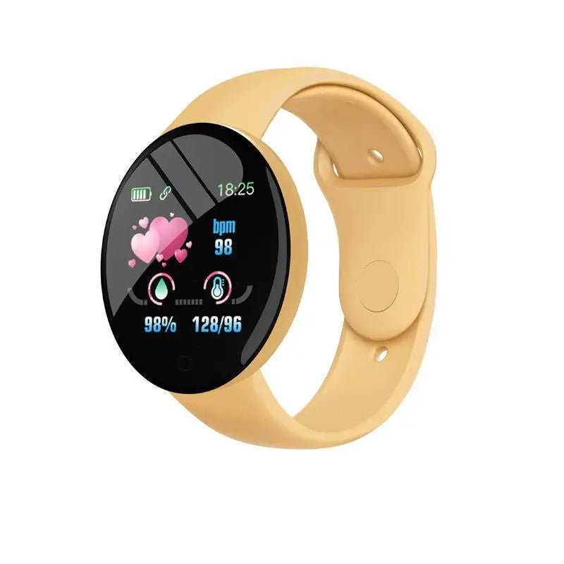 D18 Circular Smart Watch – Bluetooth Fitness Tracker with Activity & Call Notifications