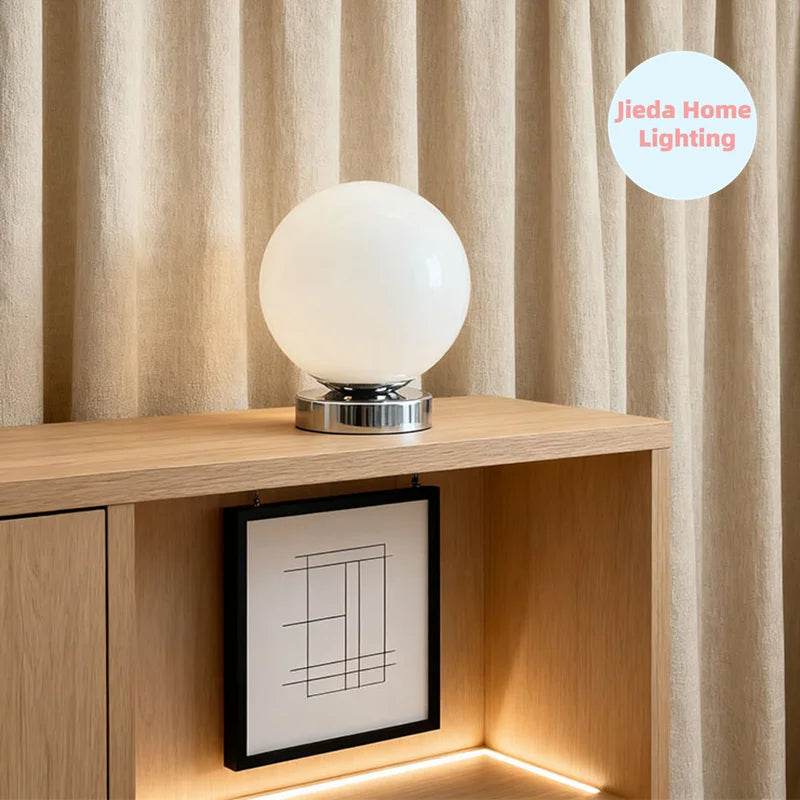Murano Glass Desk Lamp – USB Powered, 3 Color Temperatures, Vintage Bedside Light