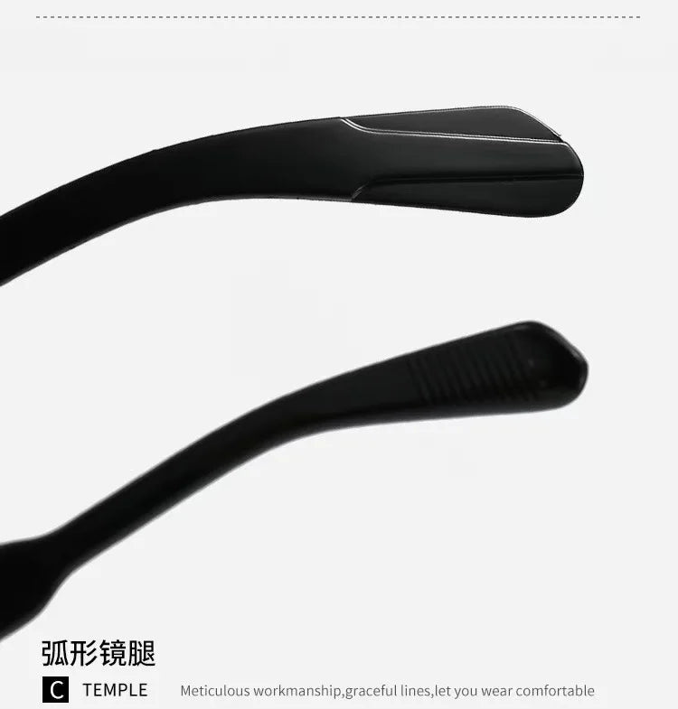 Square Rimless Sunglasses – UV400, Metal Frame, Oversized