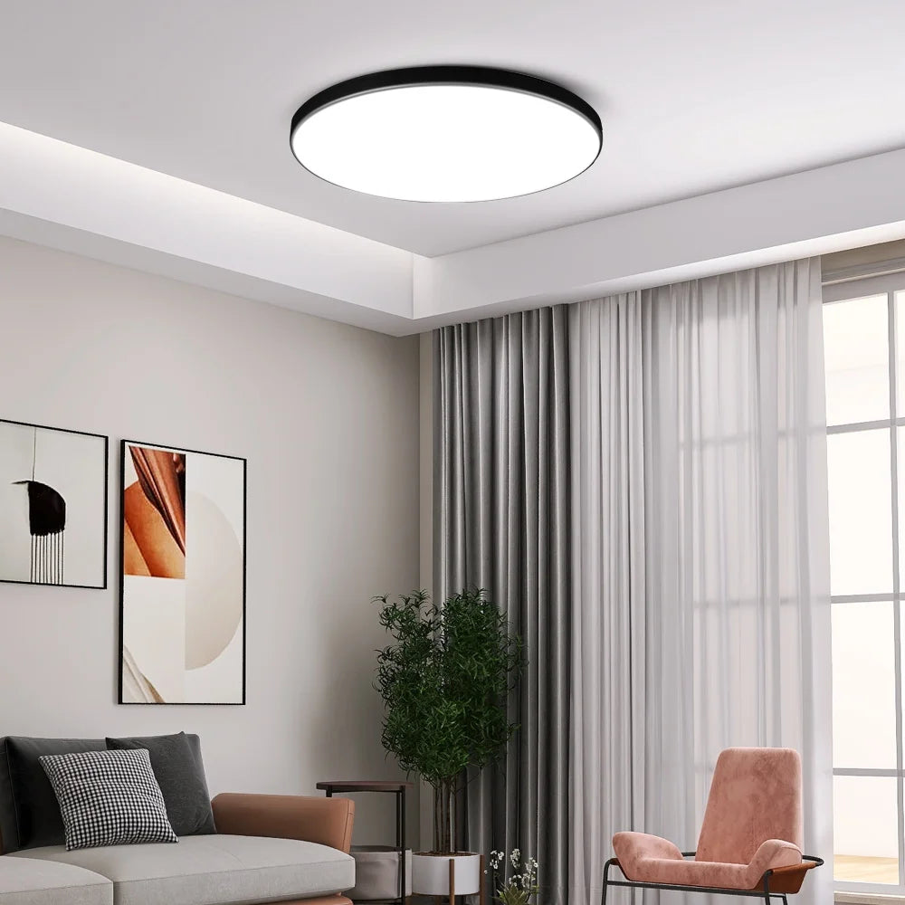 Smart LED Ceiling Light – 3 Colors, Dimmable, Remote Control