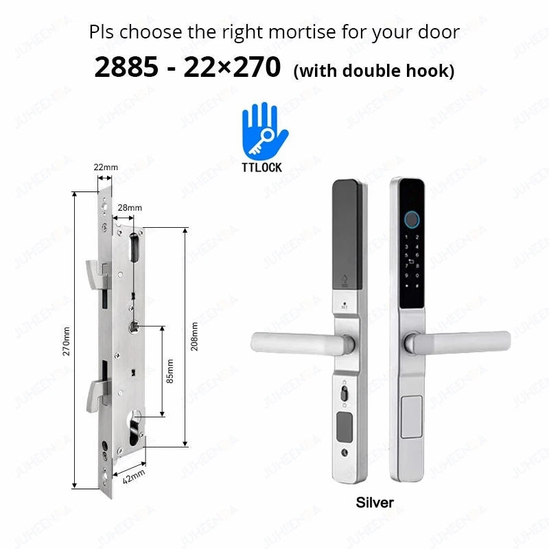 Smart Waterproof Sliding Door Lock with Bluetooth App Control