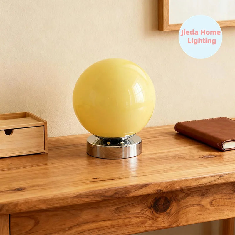 Murano Glass Desk Lamp – USB Powered, 3 Color Temperatures, Vintage Bedside Light