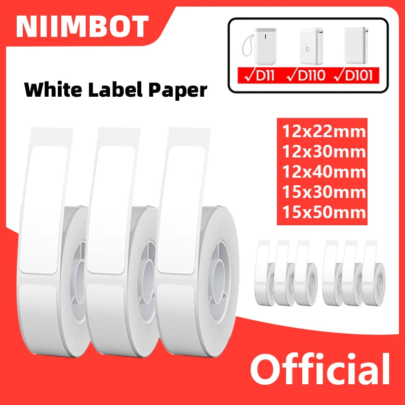 Niimbot Thermal Label Sticker Papers – Waterproof & Anti-Oil