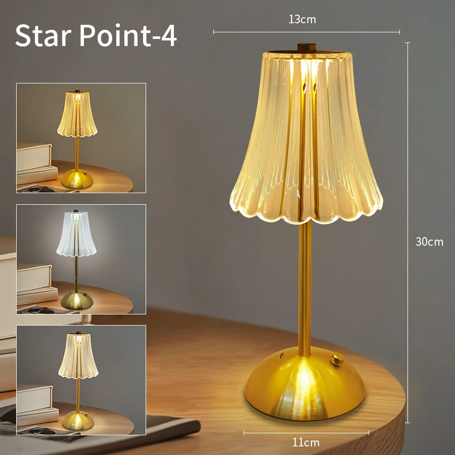 LED Touch Sensor Table Lamp – Dimmable, Rechargeable Wireless Night Light for Bedroom & Bar