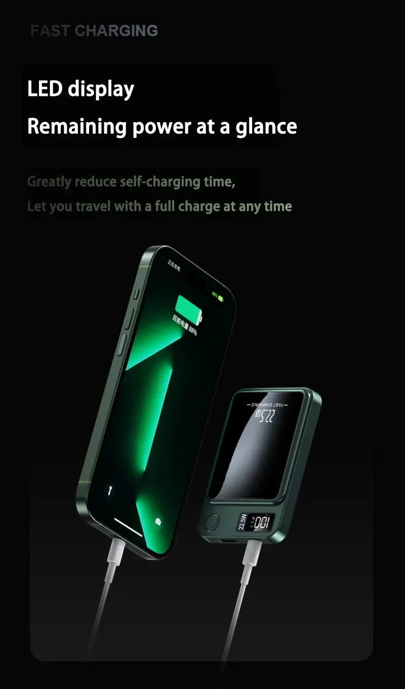 Magnetic Power Bank – 22.5W Fast Wireless Charging
