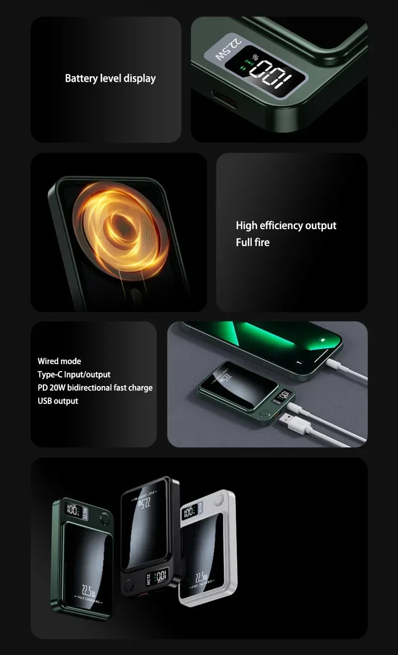 Magnetic Power Bank – 22.5W Fast Wireless Charging
