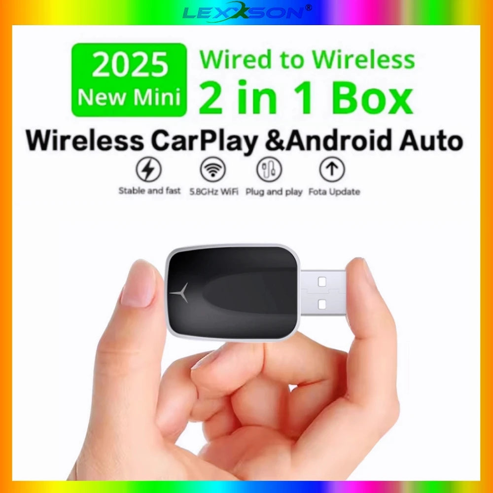 Wireless Carplay Adapter Android Auto Wireless Smart Dongle 2in1 For Volvo Benz Audi Kia Hyundai VW Mazda Cadillac MG Peugeot
