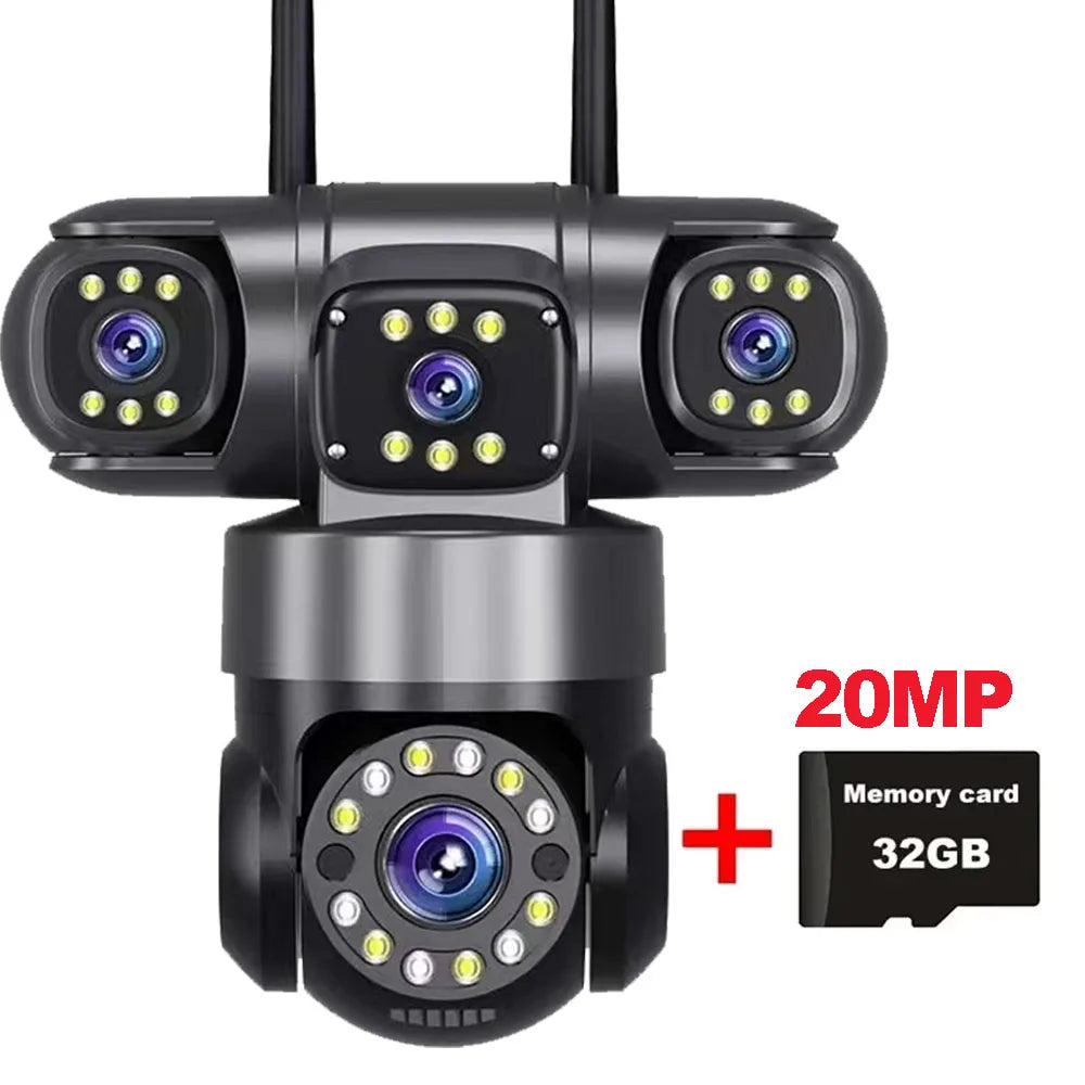 4-Lens Smart Security Camera System