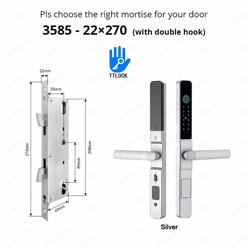Smart Waterproof Sliding Door Lock with Bluetooth App Control