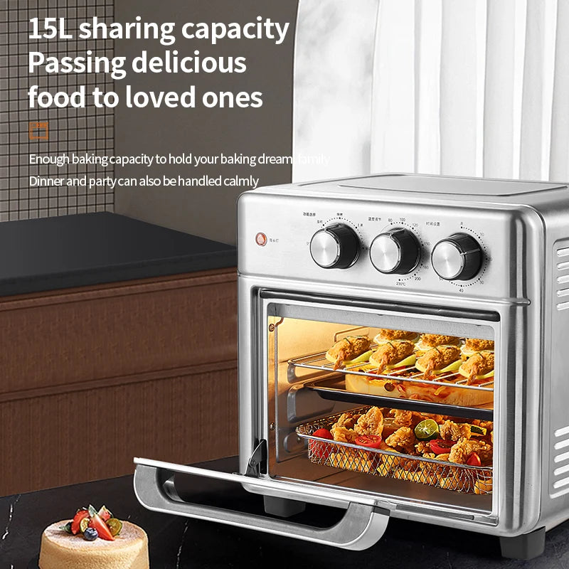 13L Air Fryer Electric Hot Fryer Oven Oilless Cooker Nonstick Visible Window Home Appliance Electric Fryer without