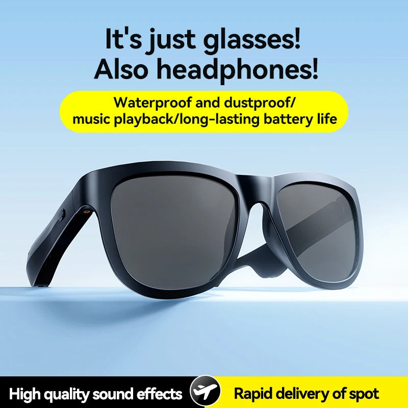 Lenovo Smart Glasses Remote Control Touch Recording Translator Voice Assistant Sunglasses Adults Wireless Bluetooth Glasses
