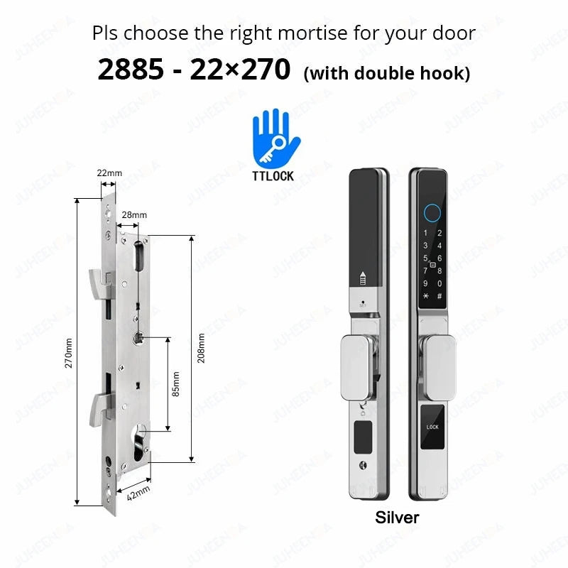 Smart Waterproof Sliding Door Lock with Bluetooth App Control